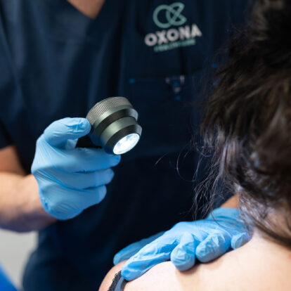Thorough examination of all your skin with advice about further monitoring from the Oxona team for complete peace of mind. We can also advise on any lesions that might need to be removed.